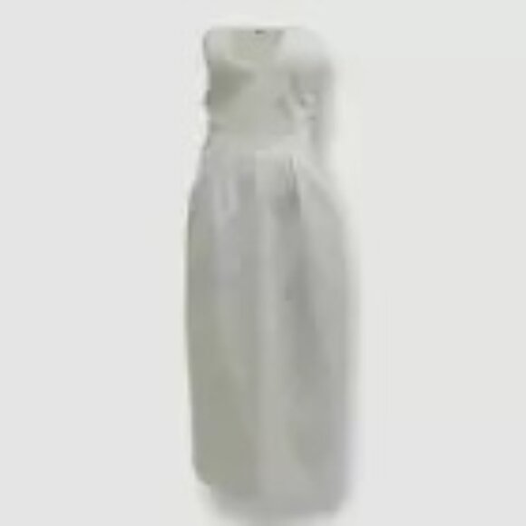 Mara Hoffman Women White Isla Strapless Midi Column Dress Size 6, Orig $550 - Picture 3 of 8